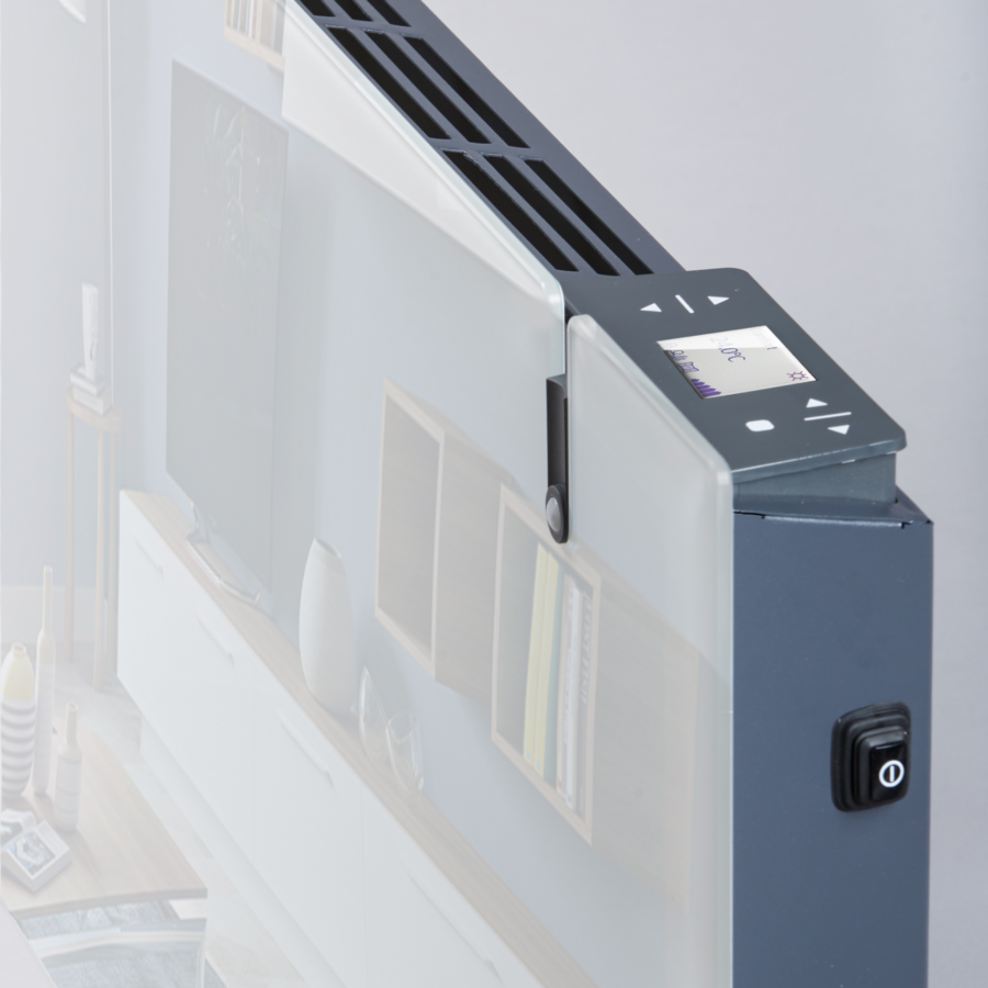 Panou radiant electric din sticlă Radialight Dual Therm AETHEREA - Alb