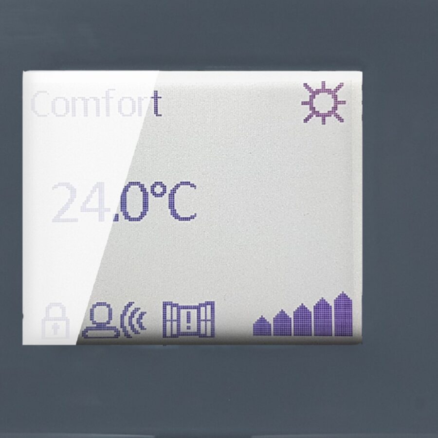 Panou radiant electric din sticlă Radialight Dual Therm AETHEREA - Alb